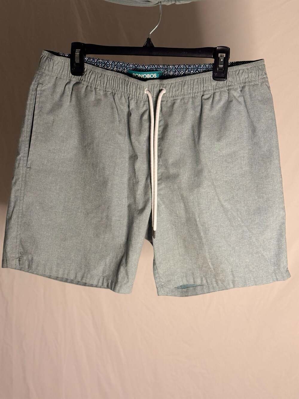 Bonobos Men's Size Large Gray Drawstring Swim Trunks